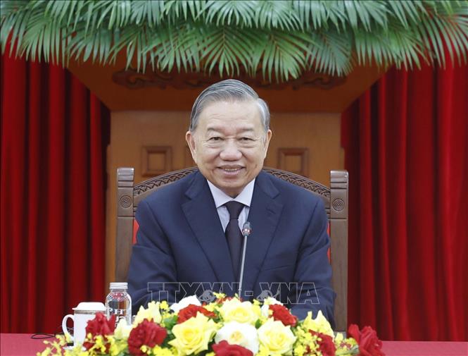 Tổng Bí thư, Chủ tịch nước Tô Lâm điện đàm với Thủ tướng Australia Anthony Albanese. Ảnh: Thống Nhất – TTXVN