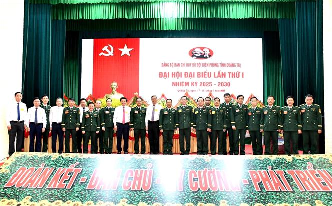 Đại hội Đại biểu Đảng bộ Ban Chỉ huy Bộ đội Biên phòng tỉnh Quảng Trị lần thứ nhất, nhiệm kỳ 2025 - 2030. Ảnh: TTXVN phát