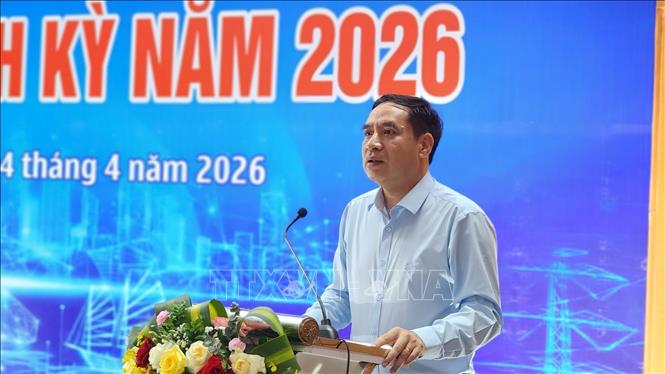 Ông Vũ Trọng Bình, Cục trưởng Cục Việc làm, Bộ Nội vụ phát biểu tại buổi đối thoại. Ảnh: Chu Thanh Vân - TTXVN