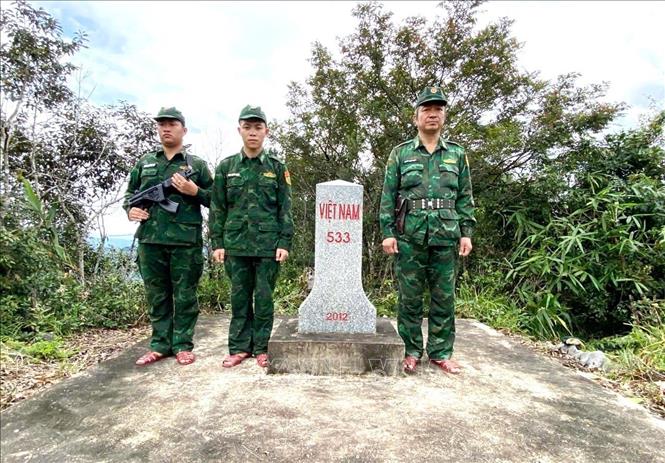 Đòn Biên phòng Cà Xèng (Bộ đội Biên phòng Quảng Trị) thực hiện tốt công tác tuần tra, kiểm soát đường biên, mốc giới, bảo vệ biên cương vững chắc. Ảnh: TTXVN phát