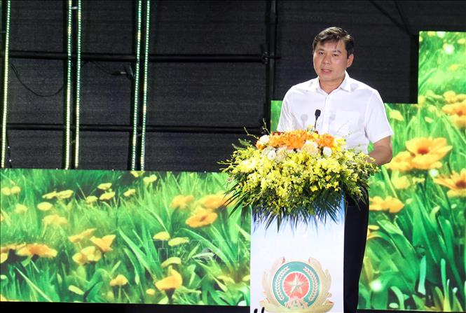 Phó Chủ tịch UBND tỉnh Hưng Yên Nguyễn Lê Huy phát biểu tại chương trình. Ảnh: Nguyễn Công Hải - TTXVN