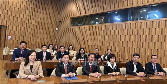 Đoàn Việt Nam tham dự Kỳ họp Hội đồng Chấp hành lần thứ 224 của UNESCO. Ảnh : TTXVN phát
