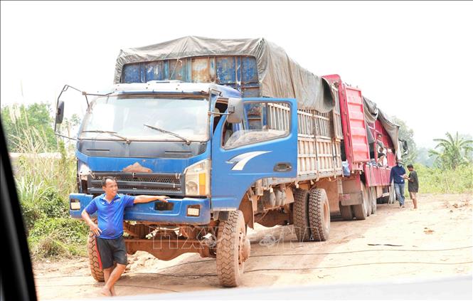 Các đối tượng buôn lậu đường kính Thái Lan sát biên giới Việt - Lào tổ chức cảnh giới nhiều lớp, khi phát hiện động tĩnh, chúng lập tức dừng hoạt động hoặc thay đổi phương thức vận chuyển. Ảnh: Tá Chuyên – TTXVN