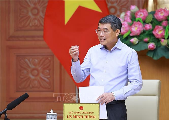 Thủ tướng Lê Minh Hưng làm việc với lãnh đạo Bộ Giáo dục và Đào tạo. Ảnh: Dương Giang – TTXVN
