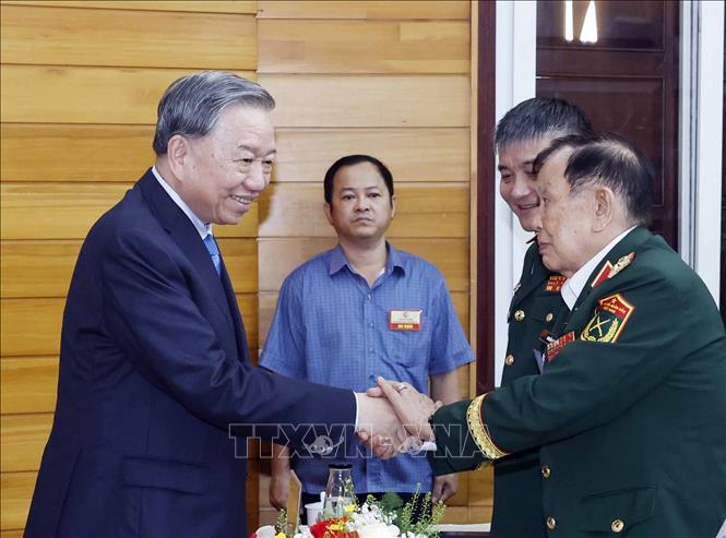 Tổng Bí thư, Chủ tịch nước Tô Lâm với các đại biểu dự buổi lễ. Ảnh: Thống Nhất – TTXVN