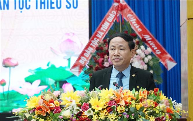 Chủ tịch UBND tỉnh Gia Lai Phạm Anh Tuấn phát biểu tại buổi toạ đàm. Ảnh: Hoài Nam – TTXVN