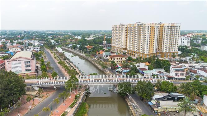 Dự án nhà ở xã hội góp phần giải quyết nhu cầu an cư cho người thu nhập thấp, công nhân, đồng thời thúc đẩy phát triển đô thị bền vững. Ảnh: Giang Phương - TTXVN