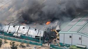 Huy động toàn bộ lực lượng khống chế đám cháy ở khu kinh tế Nhơn Hội A