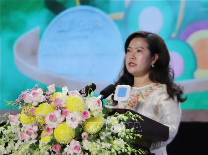 Bà Nguyễn Thị Ngọc Điệp, Phó Chủ tịch UBND thành phố Cần Thơ phát biểu khai mạc. Ảnh: Hồng Thái - TTXVN