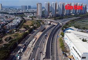 TP Hồ Chí Minh: Cận cảnh cầu vượt N3 nút giao An Phú sẵn sàng thông xe dịp 30/4