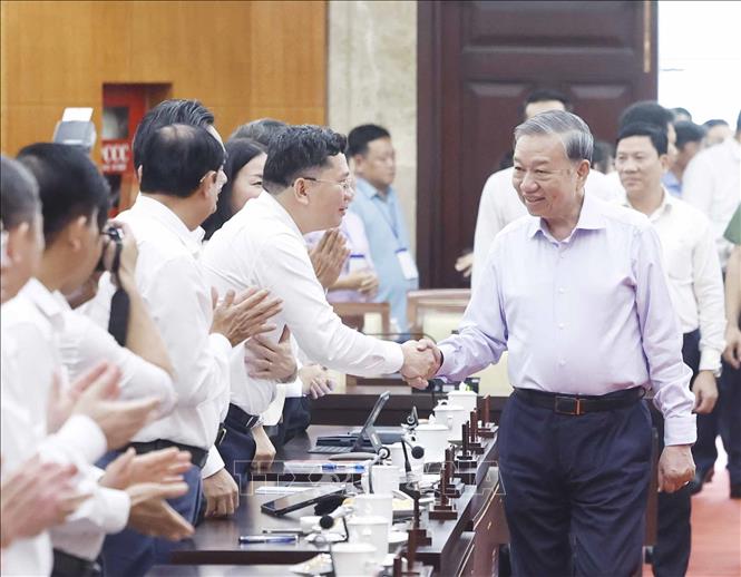 Tổng Bí thư, Chủ tịch nước Tô Lâm và các đại biểu. Ảnh: Thống Nhất – TTXVN