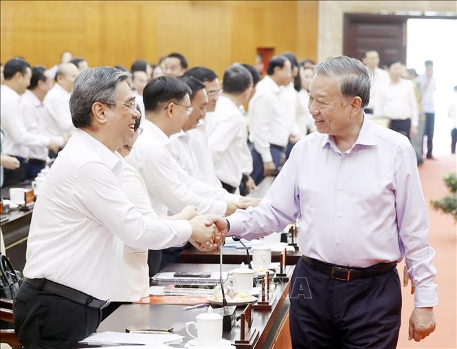 Tổng Bí thư, Chủ tịch nước Tô Lâm và các đại biểu. Ảnh: Thống Nhất – TTXVN