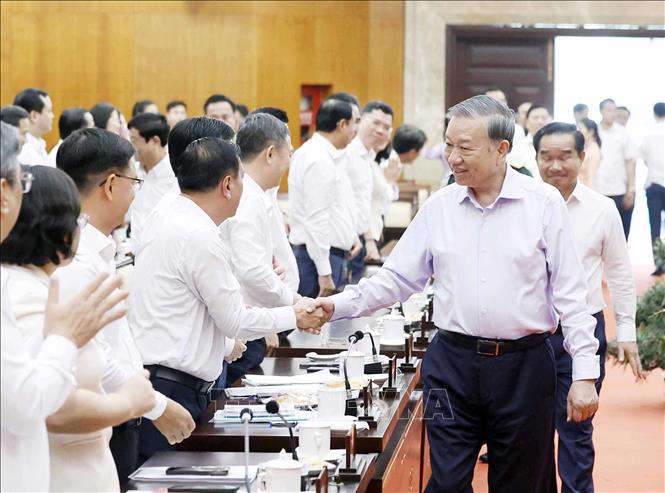 Tổng Bí thư, Chủ tịch nước Tô Lâm và các đại biểu. Ảnh: Thống Nhất – TTXVN