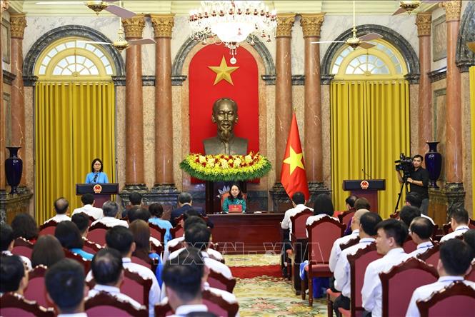 Quang cảnh buổi gặp mặt. Ảnh: Minh Đức – TTXVN 
