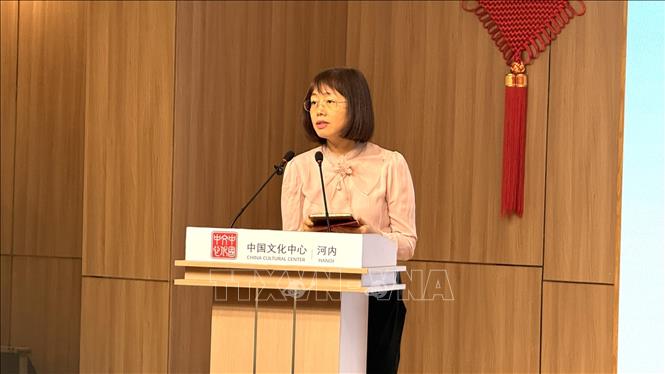 Bà Nguyễn Thị Hoa Mai, Phó Cục trưởng Cục Du lịch Quốc gia Việt Nam (Bộ Văn hóa, Thể thao và Du lịch Việt Nam) phát biểu. Ảnh: Ngọc Bích – TTXVN