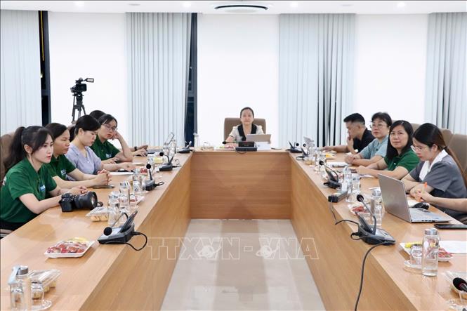 Đại diện tỉnh Cao Bằng tham dự buổi lễ theo hình thức trực tuyến. Ảnh: TTXVN phát