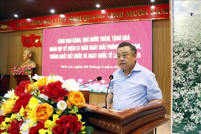 Đồng chí Trần Sỹ Thanh, Ủy viên Bộ Chính trị, Bí thư Trung ương Đảng, Chủ nhiệm Ủy ban Kiểm tra Trung ương phát biểu. Ảnh: Quang Quyết - TTXVN