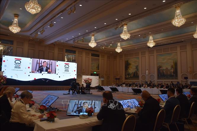 Chủ tịch UBND thành phố Hà Nội Vũ Đại Thắng phát biểu tại phiên họp toàn thể bế mạc Hội nghị G-NETS 2026. Ảnh: Nguyễn Tuyến – Pv TTXVN tại Nhật Bản