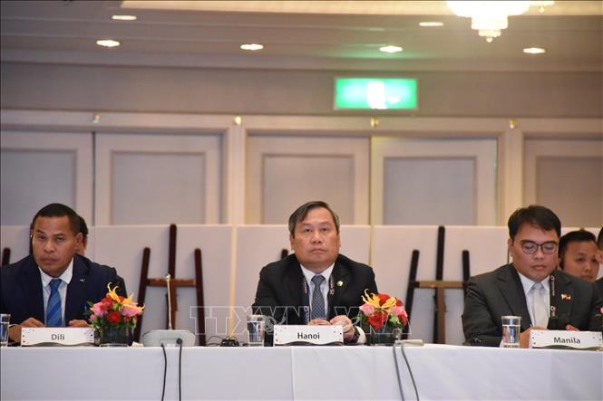 Chủ tịch UBND thành phố Hà Nội Vũ Đại Thắng tham dự phiên họp toàn thể bế mạc Hội nghị G-NETS 2026. Ảnh: Nguyễn Tuyến – Pv TTXVN tại Nhật Bản