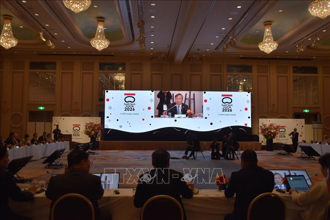 Chủ tịch UBND thành phố Hà Nội Vũ Đại Thắng phát biểu tại phiên họp toàn thể bế mạc Hội nghị G-NETS 2026. Ảnh: Nguyễn Tuyến – Pv TTXVN tại Nhật Bản