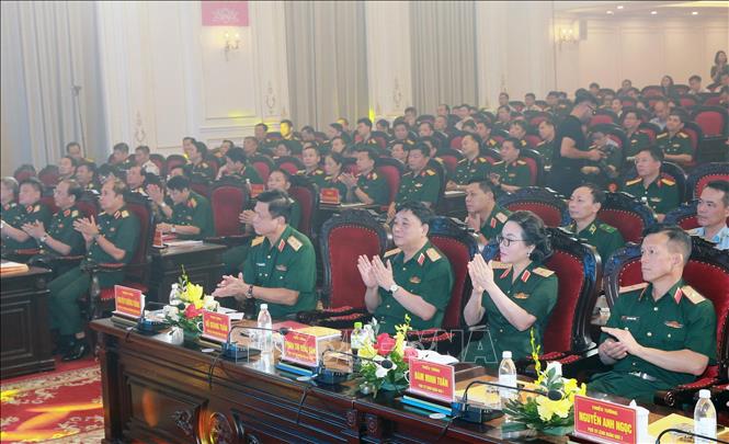 Các đại biểu dự Hội nghị Xúc tiến Triển lãm Quốc phòng Quốc tế Việt Nam 2026. Ảnh: Trọng Đức - TTXVN