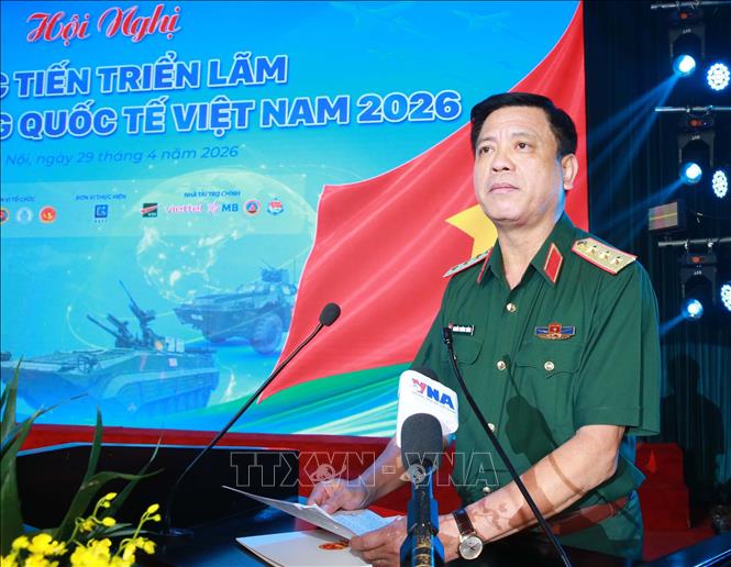  Thượng tướng Nguyễn Trường Thắng, Ủy viên Trung ương Đảng, Ủy viên Thường vụ Quân ủy Trung ương, Thứ trưởng Bộ Quốc phòng phát biểu chỉ đạo hội nghị. Ảnh: Trọng Đức - TTXVN