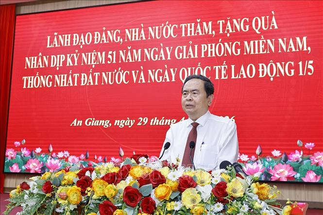 Chủ tịch Quốc hội Trần Thanh Mẫn phát biểu. Ảnh: Doãn Tấn - TTXVN