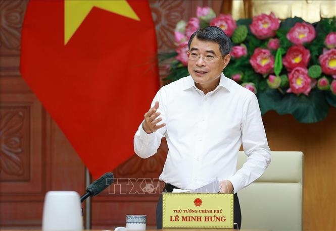 Thủ tướng Lê Minh Hưng làm việc với lãnh đạo Bộ Nông nghiệp và Môi trường. Ảnh: Dương Giang – TTXVN
