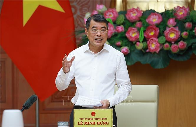 Thủ tướng Lê Minh Hưng làm việc với lãnh đạo Bộ Nông nghiệp và Môi trường. Ảnh: Dương Giang – TTXVN
