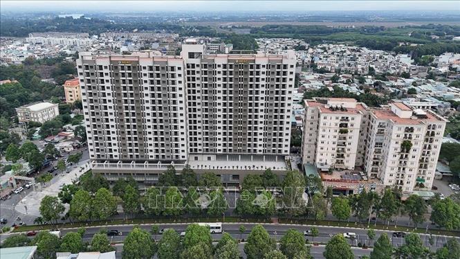 Dự án nhà ở xã hội A6, A7 vừa hoàn thành tại phường Trấn Biên, tỉnh Đồng Nai (28/1/2026). Ảnh: Công Phong - TTXVN