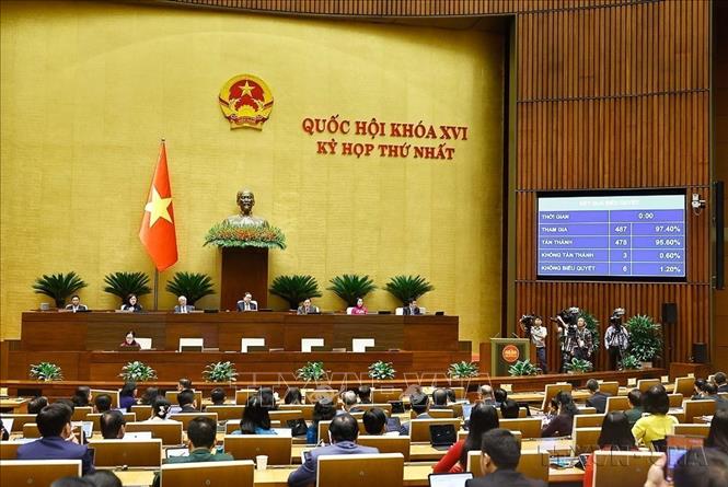 Trong chương trình Kỳ họp thứ Nhất, Quốc hội khoá XVI, sáng 24/4/2026, Quốc hội họp phiên toàn thể tại hội trường để biểu quyết thông qua Nghị quyết về việc thành lập thành phố Đồng Nai trực thuộc Trung ương. Ảnh: TTXVN