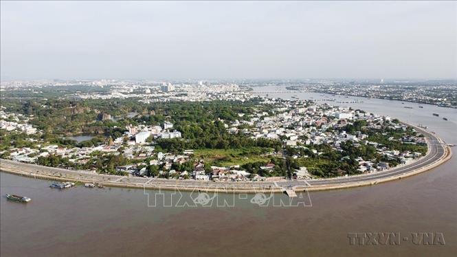 Tuyến đường 5 km tạo thành vòng cung ven sông, được tỉnh Đồng Nai đầu tư 2.000 tỷ đồng từ nguồn ngân sách, làm điểm nhấn cho đô thị trung tâm tỉnh (05/01/2026). Ảnh: Sỹ Tuyên - TTXVN