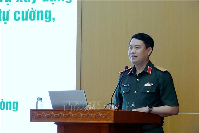 Đại biểu tham luận tại hội thảo. Ảnh: Hiền Hạnh - TTXVN 