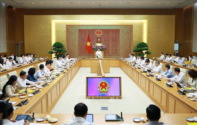 A view of the working session. VNA Photo: Dương Giang