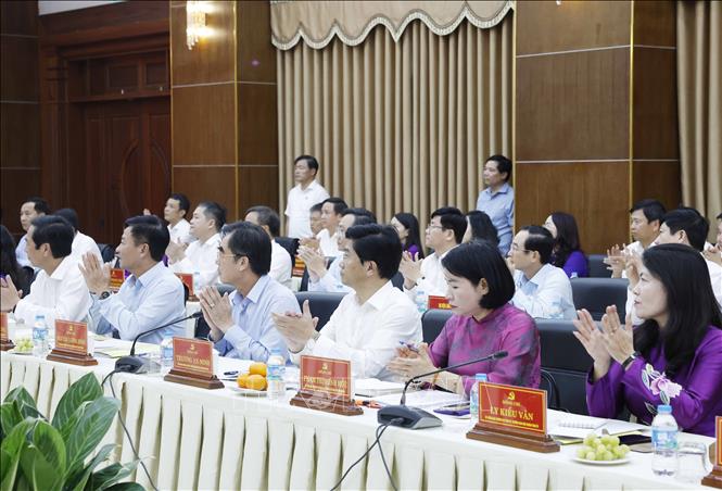 Các đại biểu tham dự cuộc làm việc. Ảnh: Thống Nhất – TTXVN