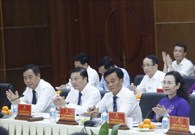 Các đại biểu tham dự cuộc làm việc. Ảnh: Thống Nhất – TTXVN