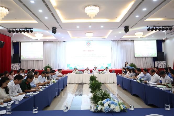 Hội thảo góp ý dự thảo Luật sửa đổi, bổ sung Luật Phổ biến, giáo dục pháp luật được tổ chức tại Tây Ninh. Ảnh: Giang Phương - TTXVN
