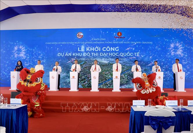 A view of the ground-breaking ceremony. VNA Photo: Thanh Vũ