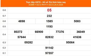 XSTV 1/5 - Kết quả xổ số Trà Vinh hôm nay 1/5/2026 - Trực tiếp xổ số hôm nay ngày 1 tháng 5