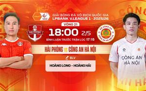 Link xem trực tiếp bóng đá Hải Phòng vs Công An Hà Nội 18h hôm nay, V-League vòng 21