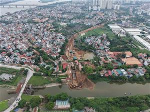 Cận cảnh kênh dẫn nước 7,7 km từ sông Hồng ‘hồi sinh’ sông Tô Lịch