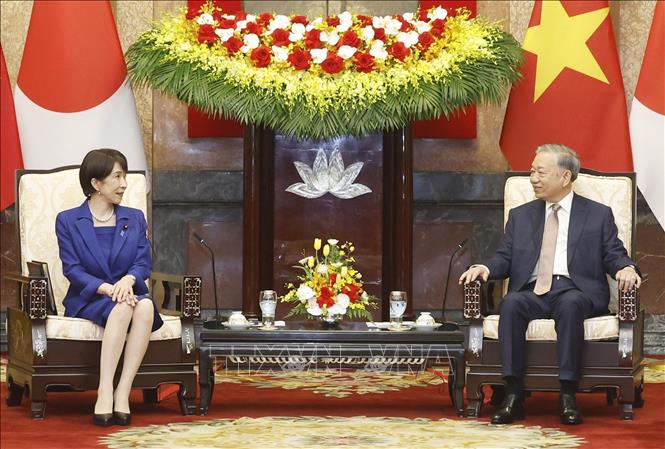 Tổng Bí thư, Chủ tịch nước Tô Lâm tiếp Thủ tướng Nhật Bản Takaichi Sanae. Ảnh: Thống Nhất – TTXVN