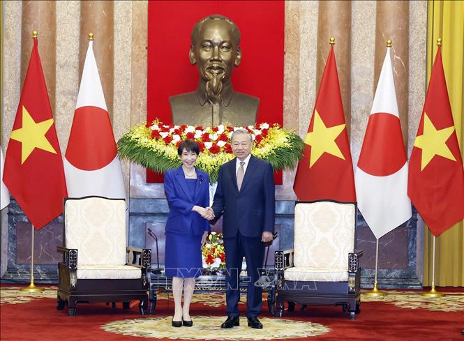 Tổng Bí thư, Chủ tịch nước Tô Lâm tiếp Thủ tướng Nhật Bản Takaichi Sanae. Ảnh: Thống Nhất – TTXVN