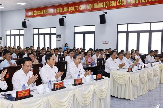  Chủ tịch Quốc hội Trần Thanh Mẫn và đại biểu dự Hội nghị. Ảnh: Doãn Tấn - TTXVN