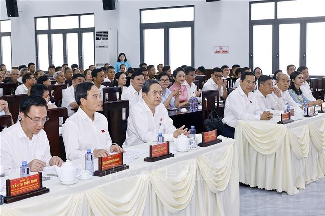 Chủ tịch Quốc hội Trần Thanh Mẫn và đại biểu dự Hội nghị. Ảnh: Doãn Tấn - TTXVN