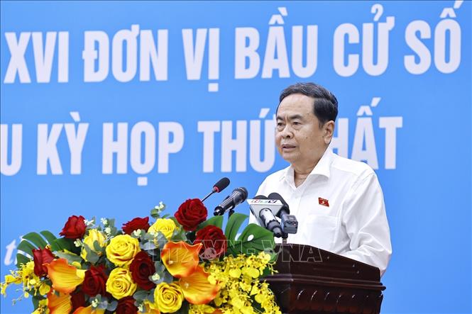  Chủ tịch Quốc hội Trần Thanh Mẫn phát biểu. Ảnh: Doãn Tấn - TTXVN