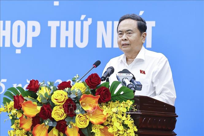  Chủ tịch Quốc hội Trần Thanh Mẫn phát biểu. Ảnh: Doãn Tấn - TTXVN