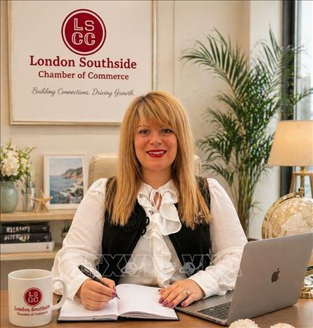 Bà Radiana Vlahova, Giám đốc điều hành Phòng Thương mại London Southside. Ảnh: Hương Giang - PV TTXVN tại Anh