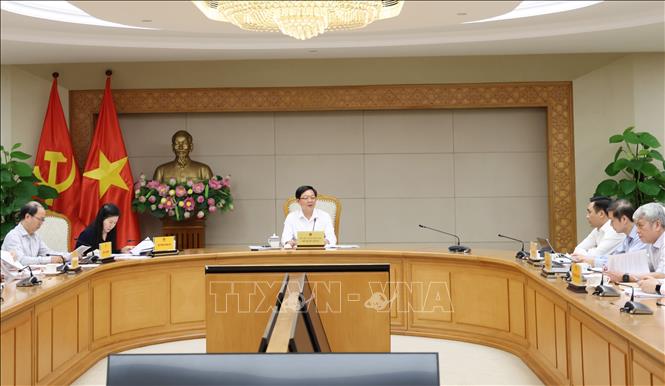 Phó Thủ tướng Hồ Quốc Dũng chủ trì cuộc họp về dịch vụ hấp thụ và lưu trữ carbon của rừng. Ảnh: Xuân Tùng-TTXVN
