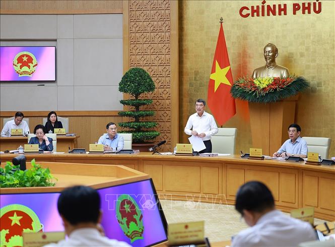 Thủ tướng Lê Minh Hưng chủ trì phiên họp. Ảnh: Dương Giang – TTXVN 
